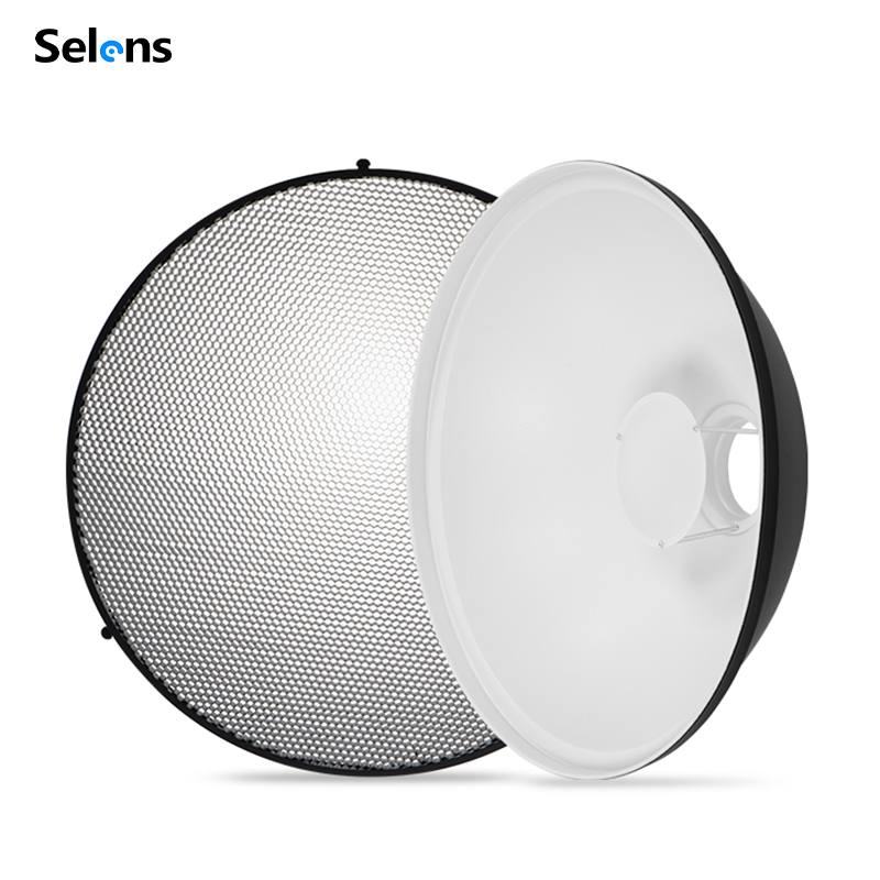 Photography Lighting Reflectors - Selens 70cm Silver/White Interior Beauty Dish