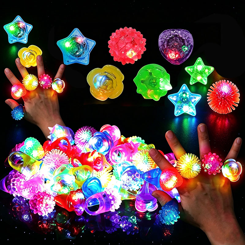 Led Ring Light 18 - 30Pcs LED Light Up Rings Party
