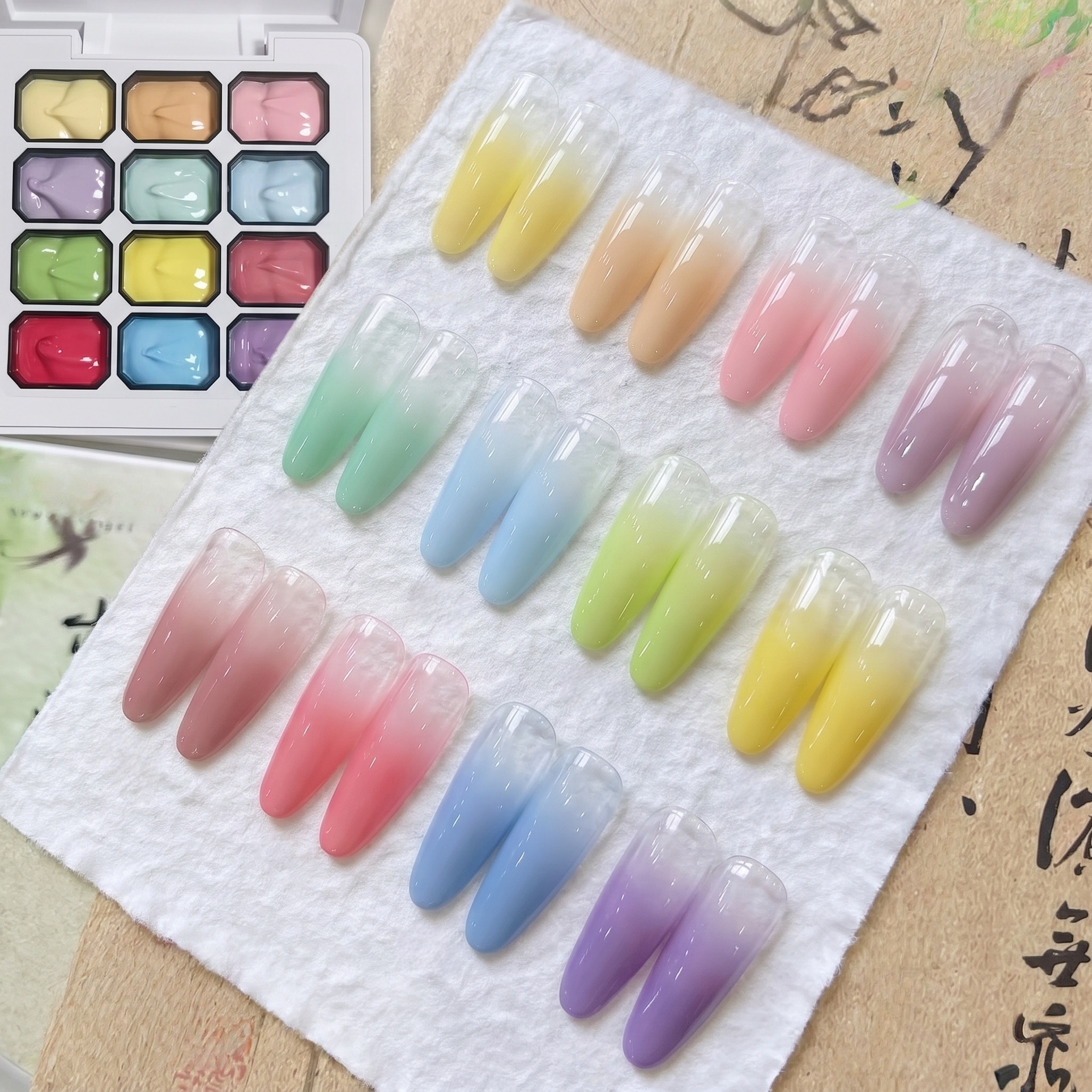 12-color Macaron solid gel nai - Photography Lighting Gel บทวิจารณ์และราคา
