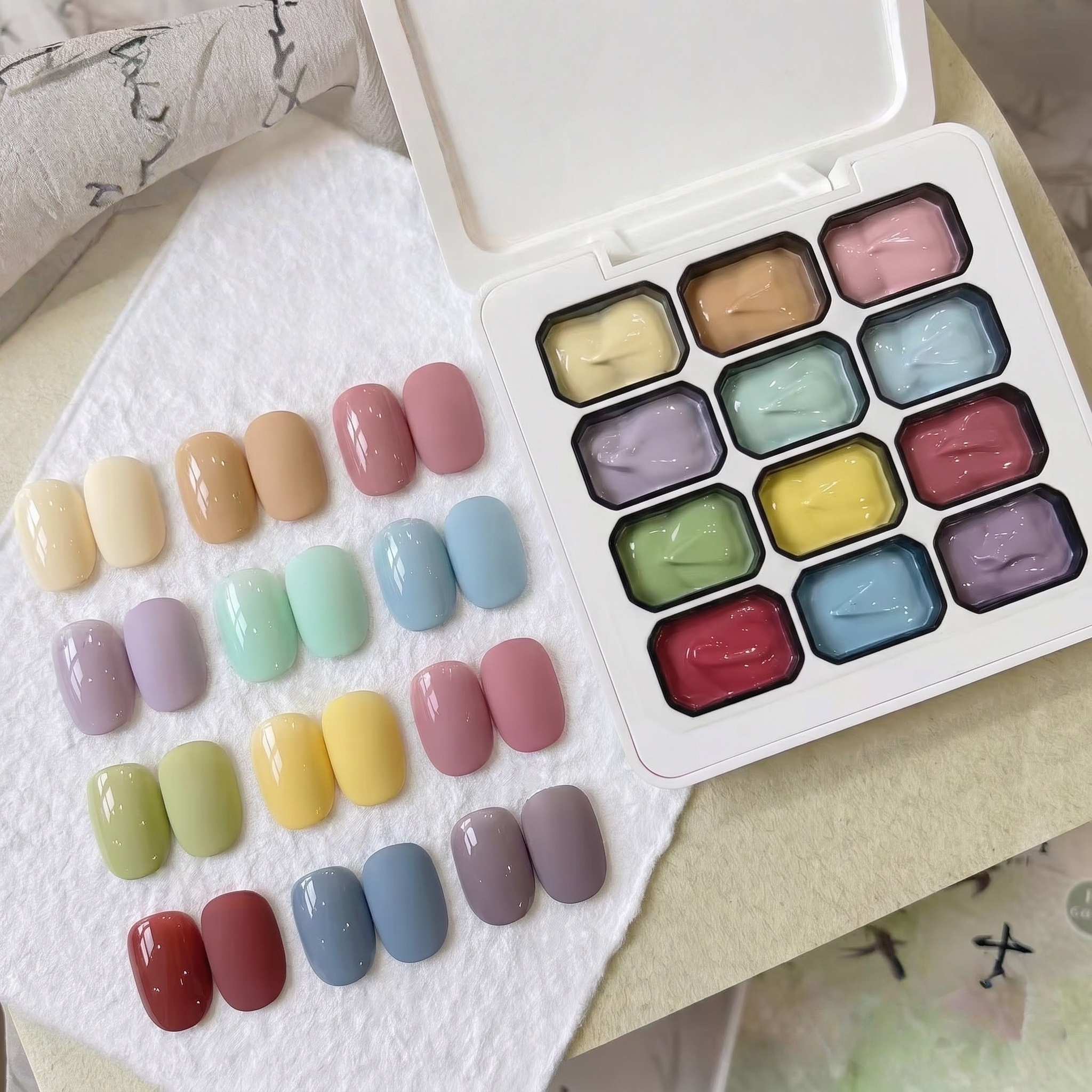 12-color Macaron solid gel nai - Photography Lighting Gel บทวิจารณ์และราคา