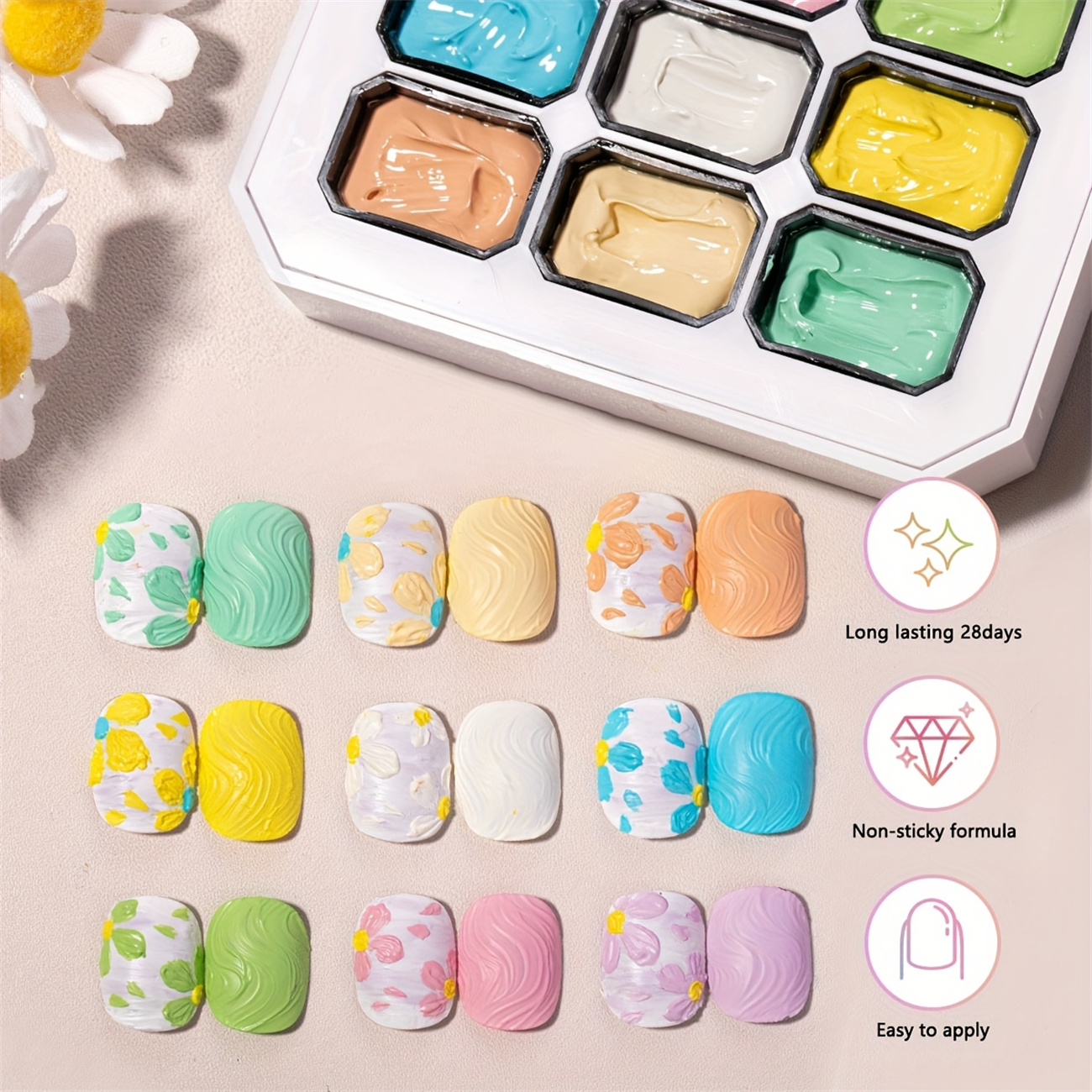 1pc 9-color Makaron solid nail - Photography Lighting Gel บทวิจารณ์และราคา