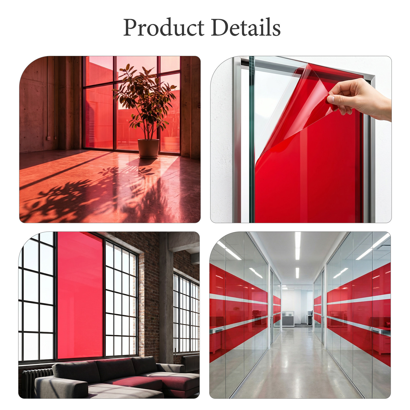 Colored Static Cling Window Fi - Lighting Glass Photography บทวิจารณ์และราคา