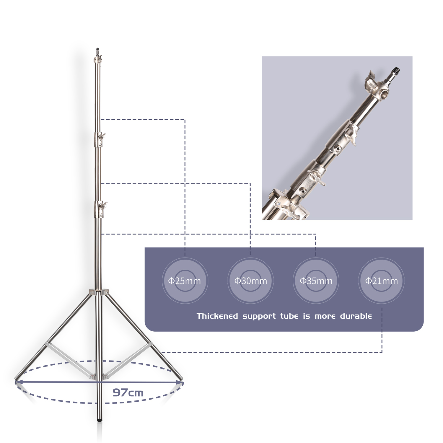 SH 2.8M Stainless Steel Light  - Boom Arm Stand บทวิจารณ์และราคา