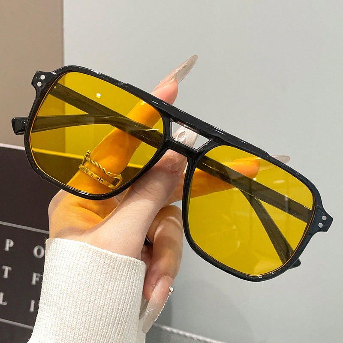 New Stylish Double-Bridge Glas - Lighting Glass Photography บทวิจารณ์และราคา