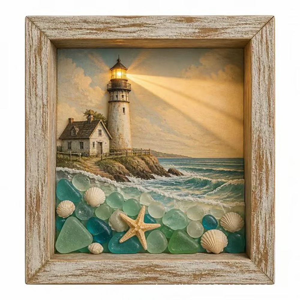 Coastal Lighthouse Sea Glass N - Lighting Glass Photography บทวิจารณ์และราคา