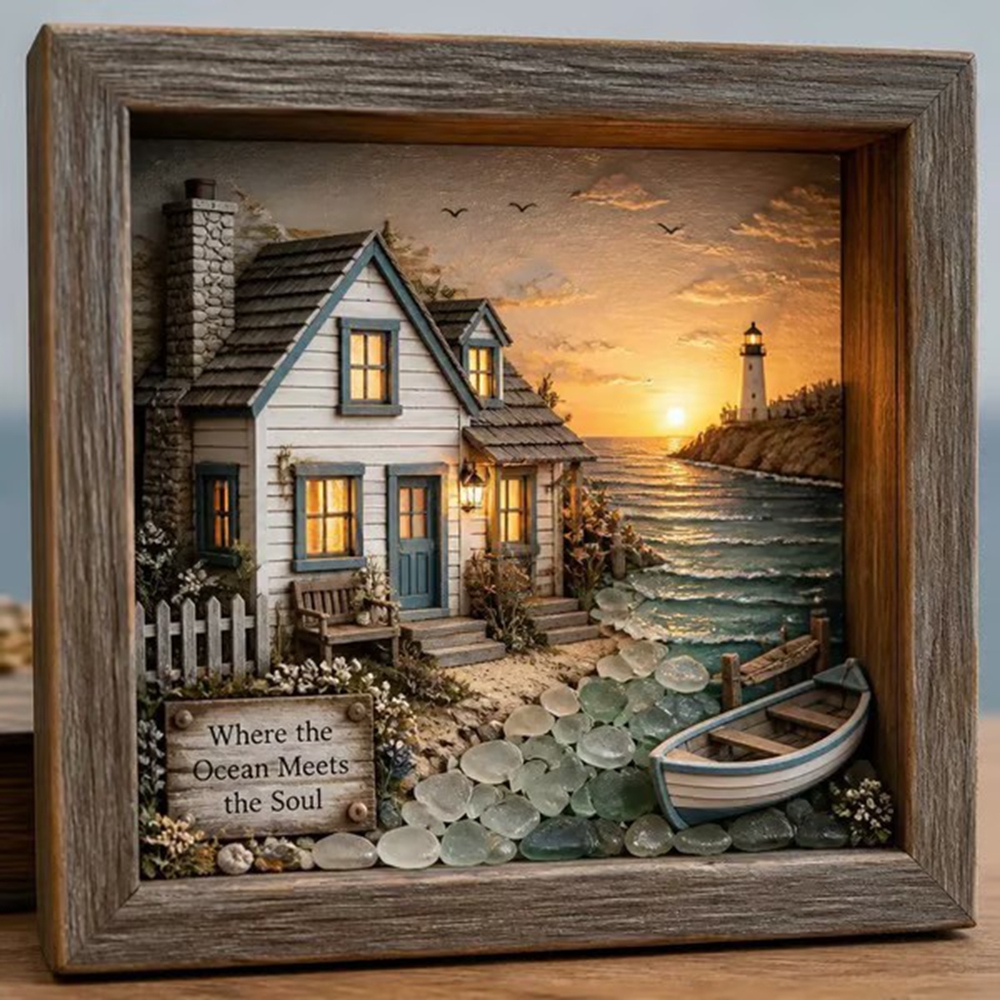 Coastal Lighthouse Sea Glass N - Lighting Glass Photography บทวิจารณ์และราคา