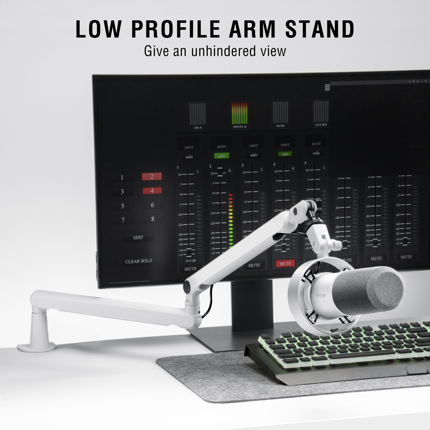FIFINE Microphone Boom Arm, Ad - Boom Arm Stand บทวิจารณ์และราคา