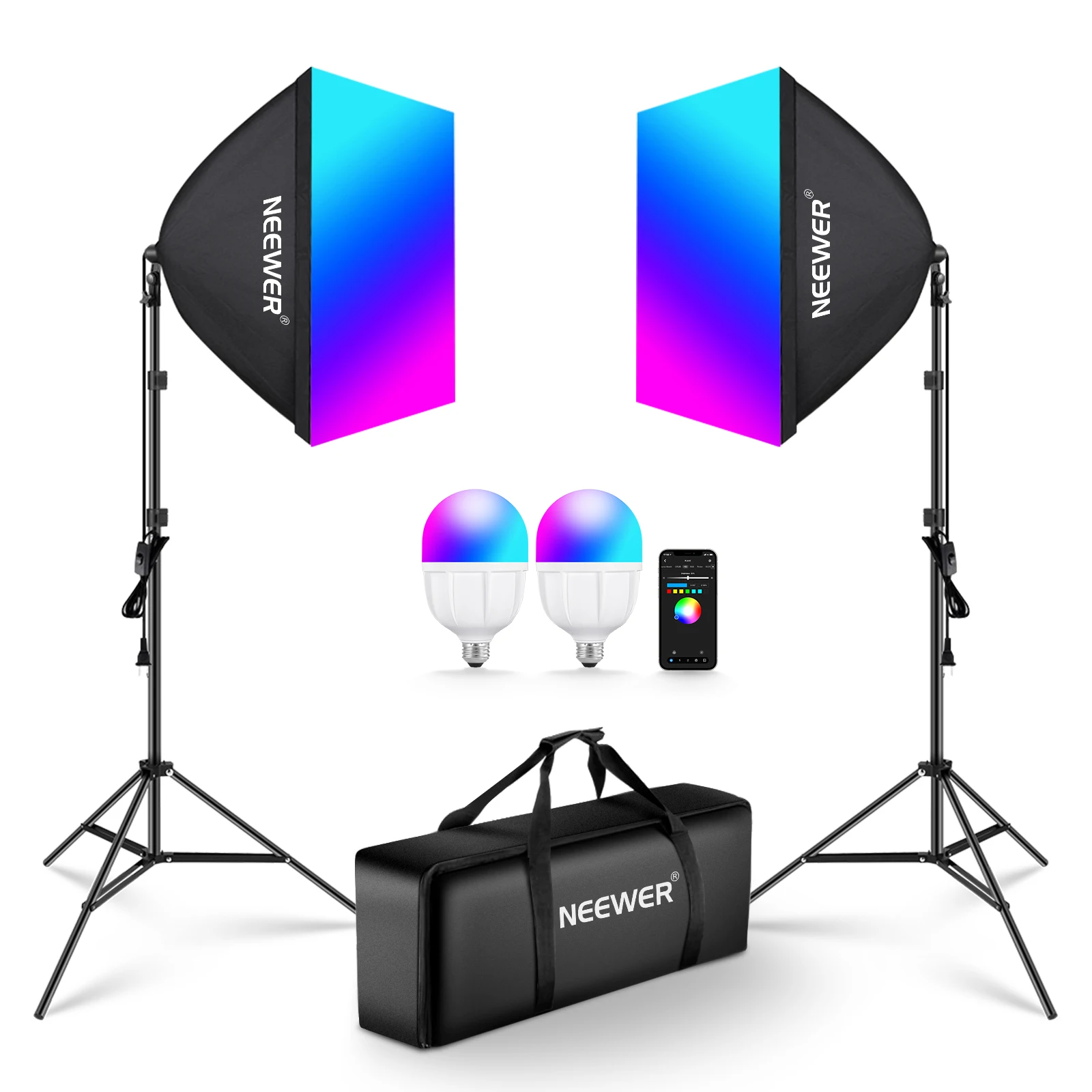 NEEWER RGB Softbox Lighting Ki - Photography Lighting Rgb บทวิจารณ์และราคา