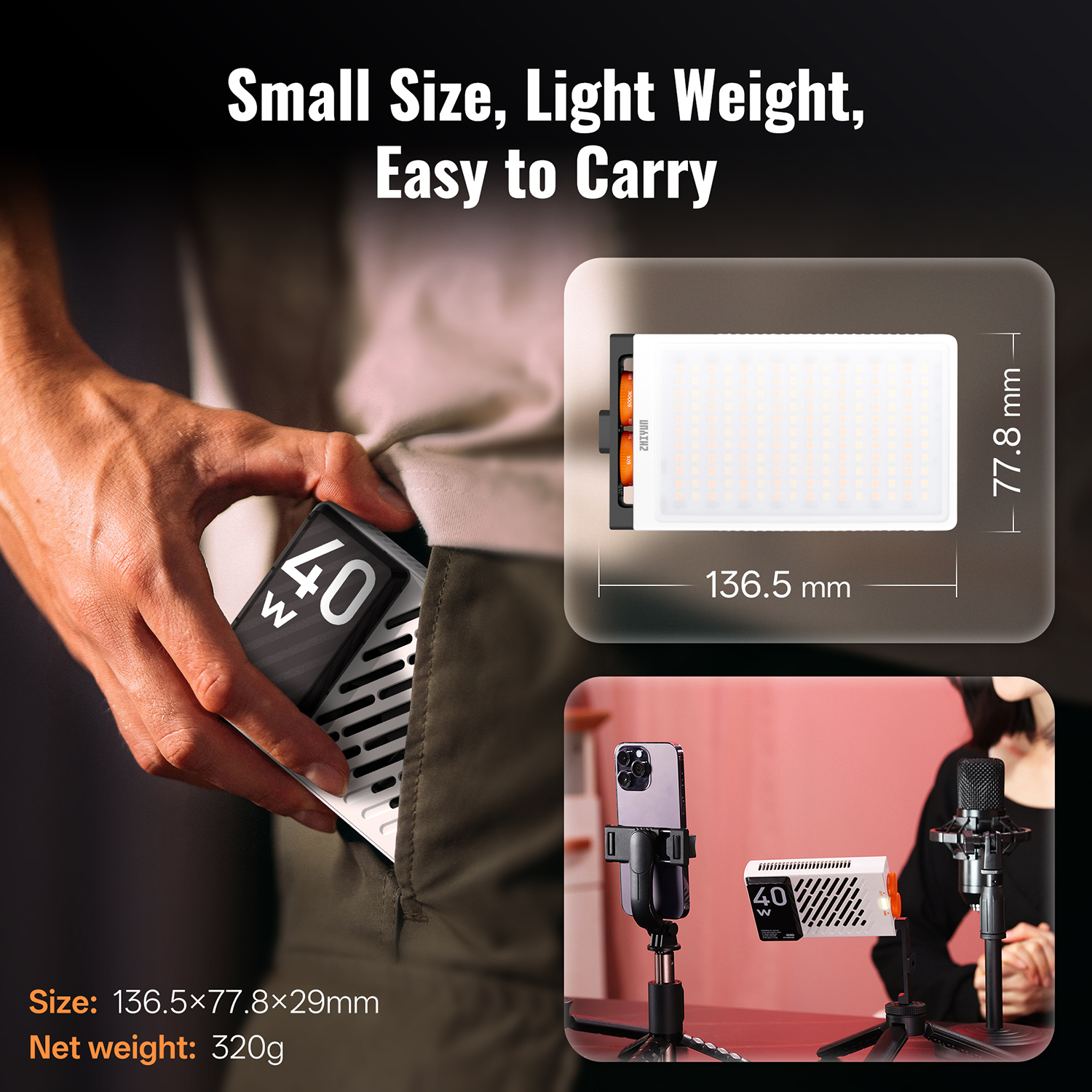 ZHIYUN Official FIVERAY M40 40 - Photography Lighting Indoor บทวิจารณ์และราคา