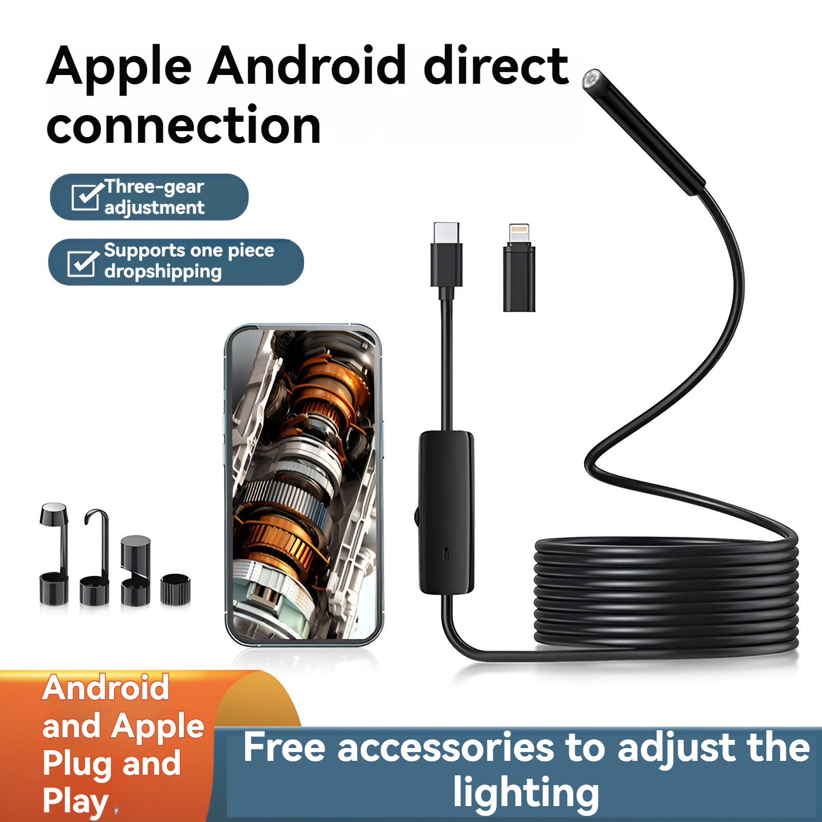 8mm Lens Industrial Endoscope, - Photography Lighting Diagram บทวิจารณ์และราคา