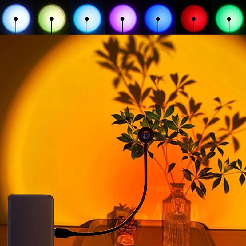 LED USB Sunset Lamp Projector  - Photography Lighting Rgb บทวิจารณ์และราคา