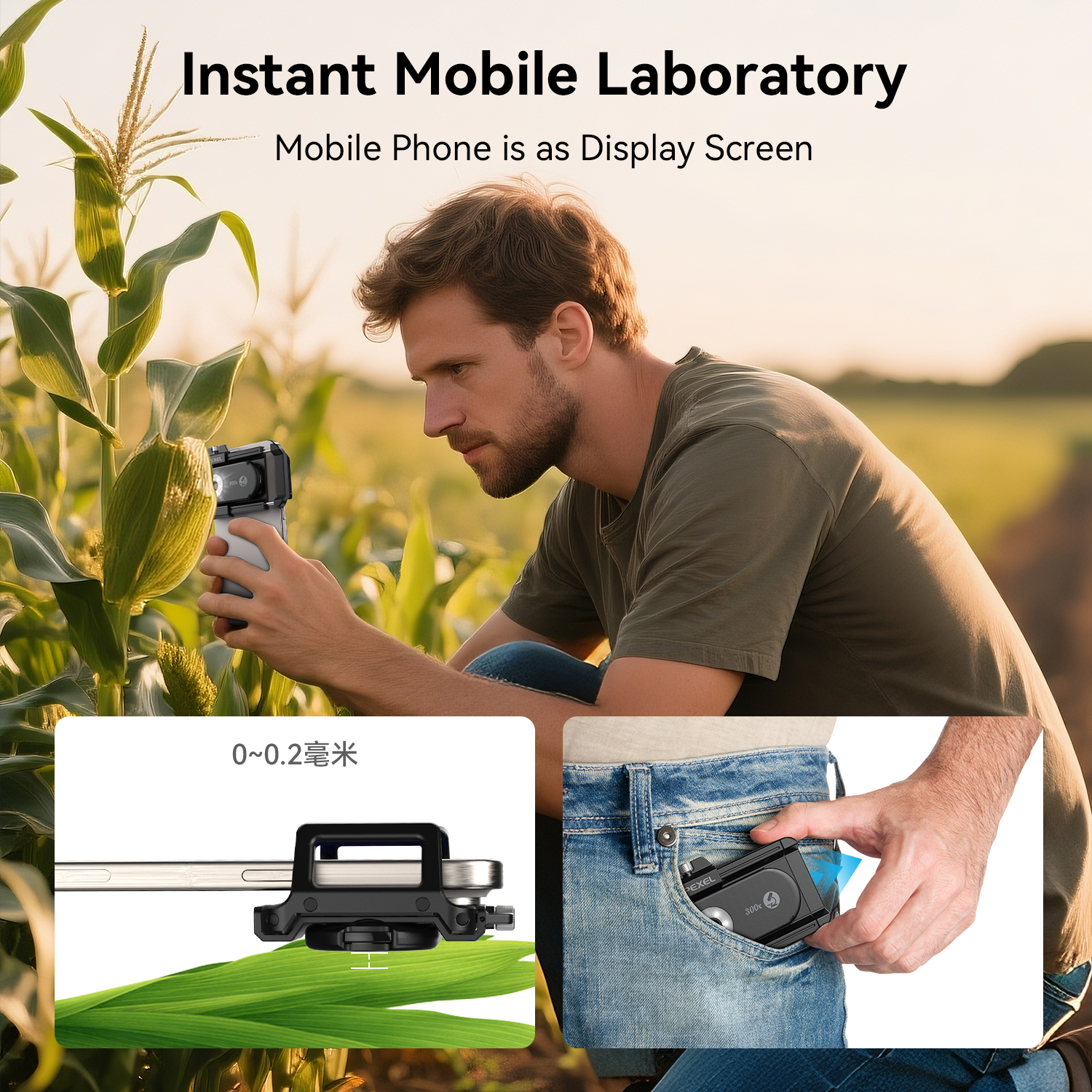 100-300X Microscope Lens Phone - Jewelry Photography Lighting Kit บทวิจารณ์และราคา