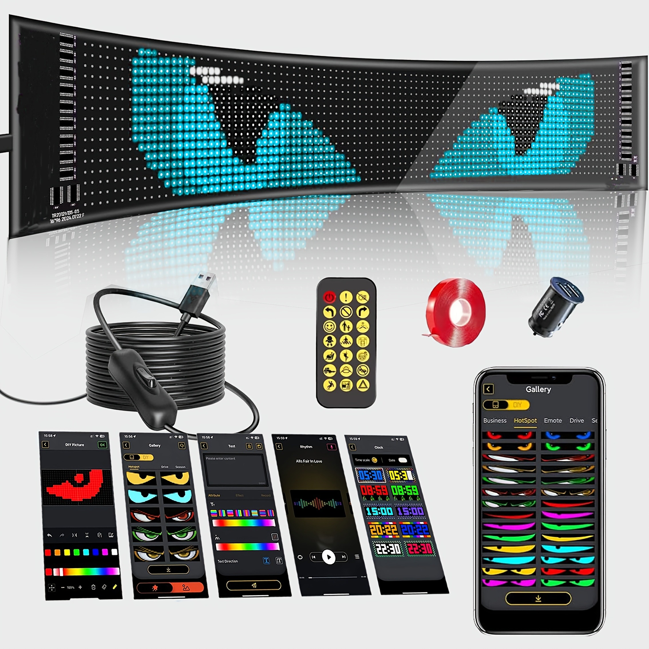 Smart Car LED Display Programm - Video Light Panel Led บทวิจารณ์และราคา