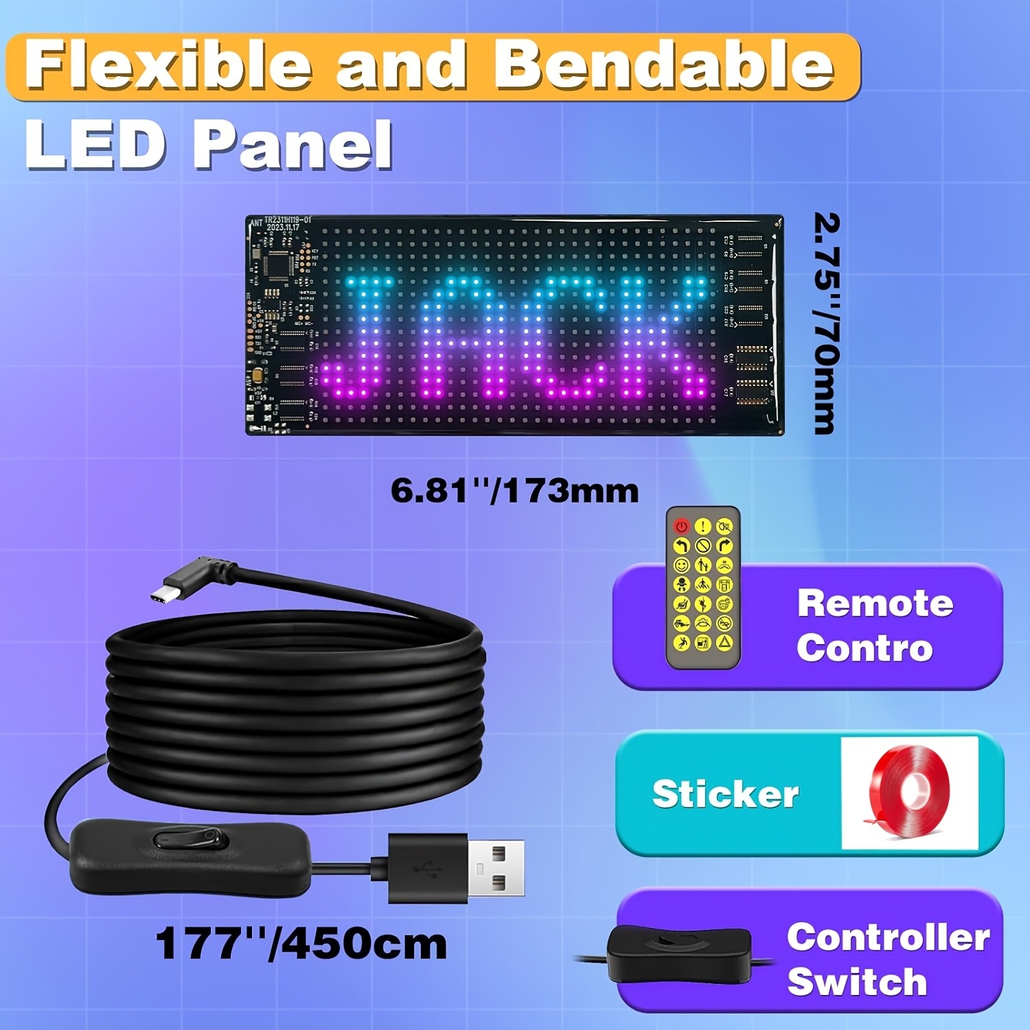 Smart Car LED Display Programm - Video Light Panel Led บทวิจารณ์และราคา