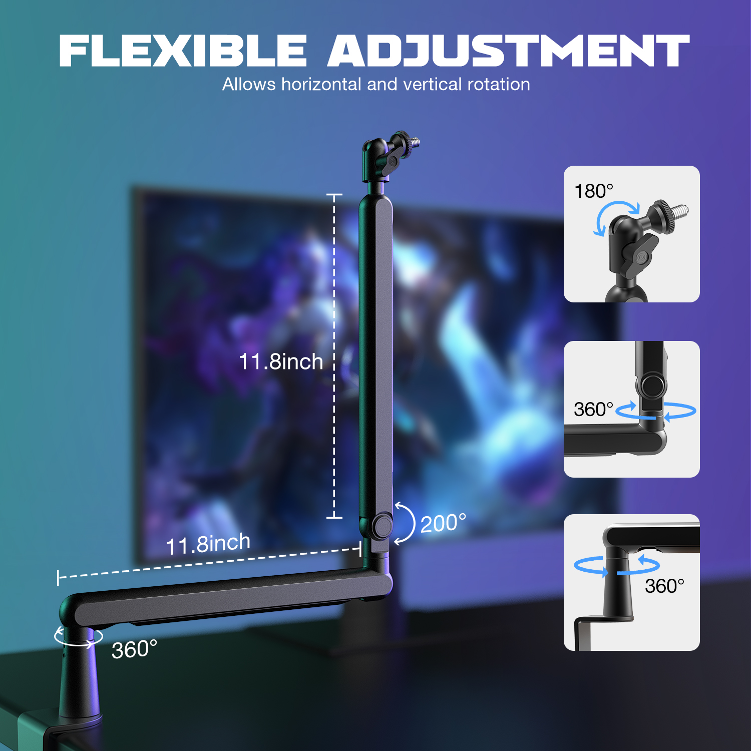 FIFINE Ampligame Microphone Bo - Boom Arm Stand บทวิจารณ์และราคา
