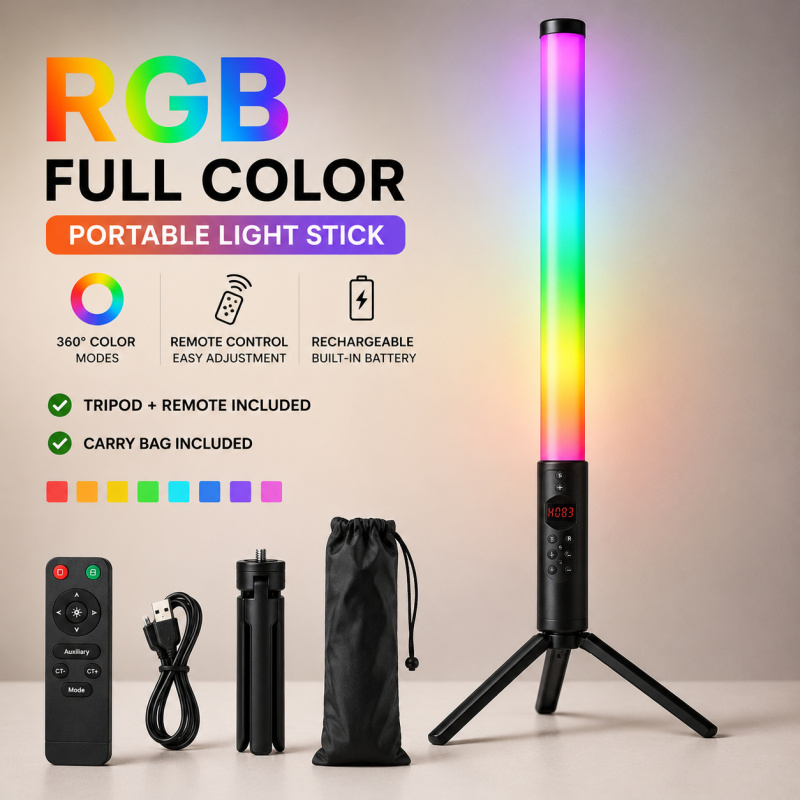 RGB Handheld Video Light Wand, - Photography Lighting Indoor บทวิจารณ์และราคา
