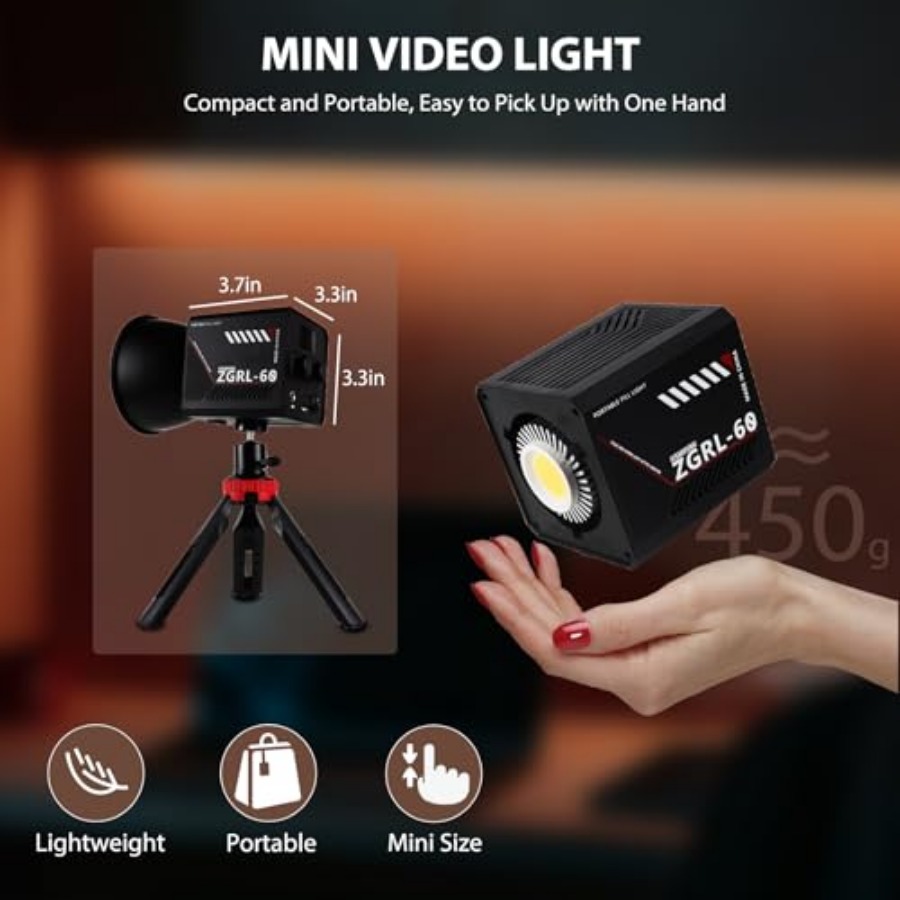 60W COB LED Video Light Handhe - Photography Lighting For Studio บทวิจารณ์และราคา