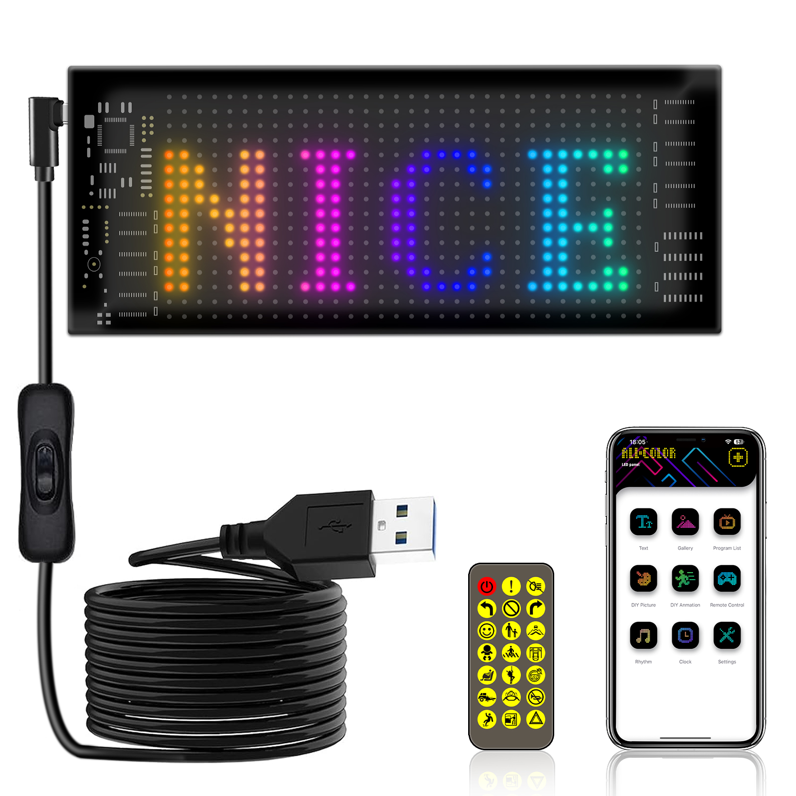 Programmable Flexible LED Sign - Video Light Panel Led บทวิจารณ์และราคา