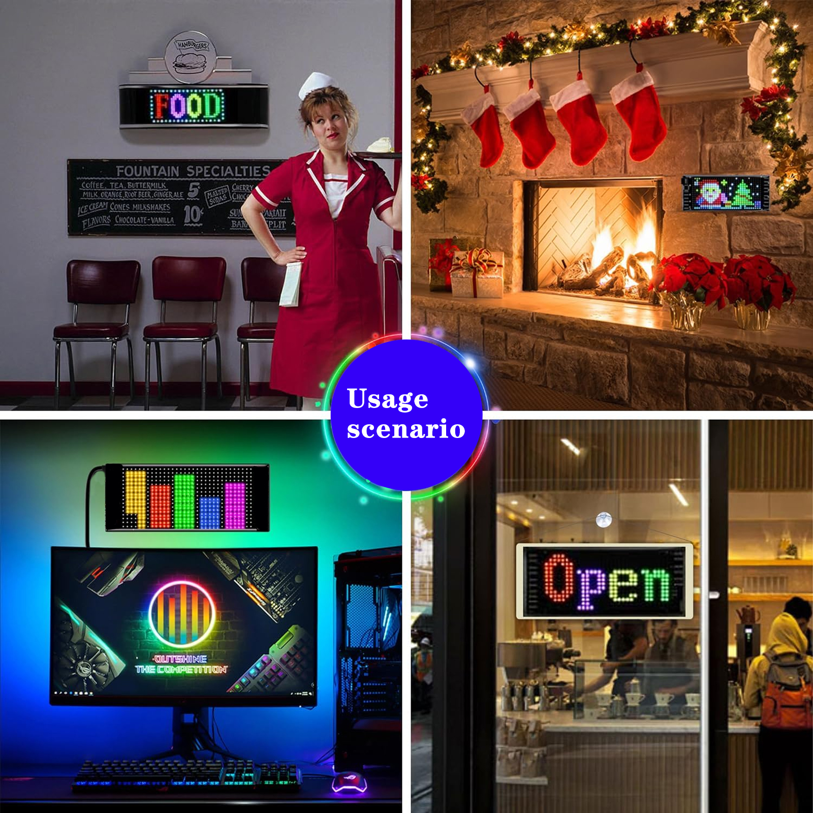 Programmable Flexible LED Sign - Video Light Panel Led บทวิจารณ์และราคา