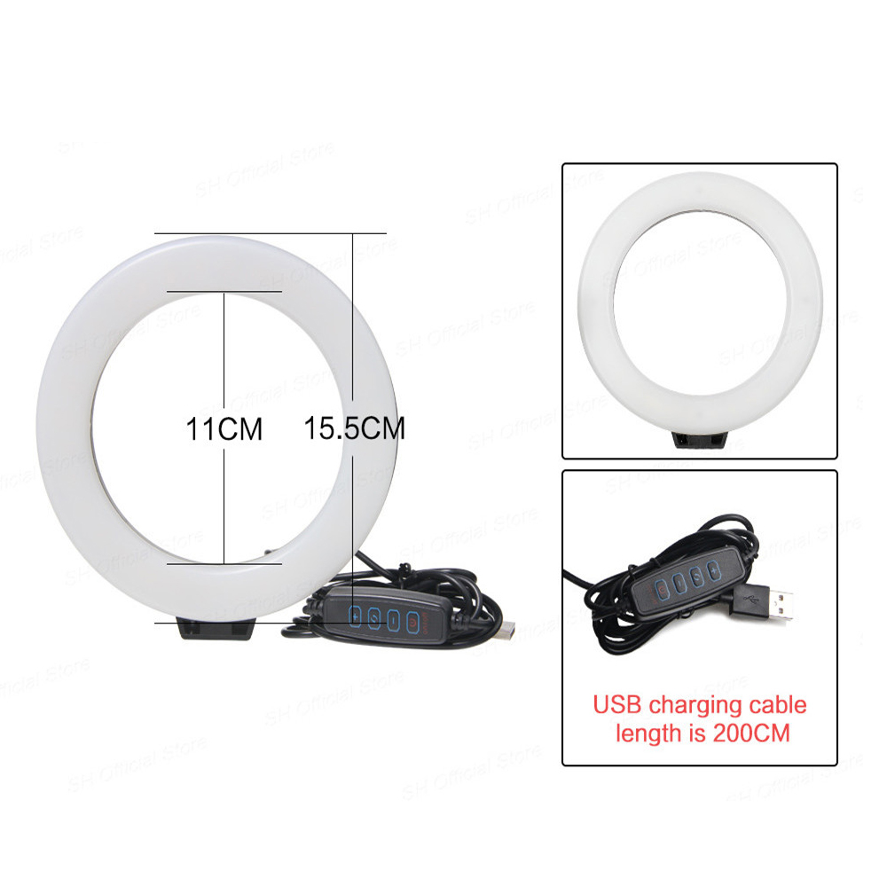 6 Inch Mini LED Selfie Ring Li - Photography Lighting Uk บทวิจารณ์และราคา