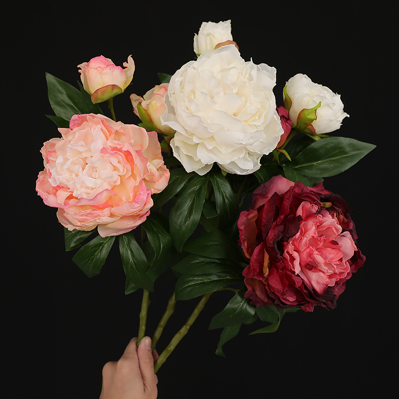 1PC Retro 2 Head Peony Simulat - Photography Artificial Lighting บทวิจารณ์และราคา
