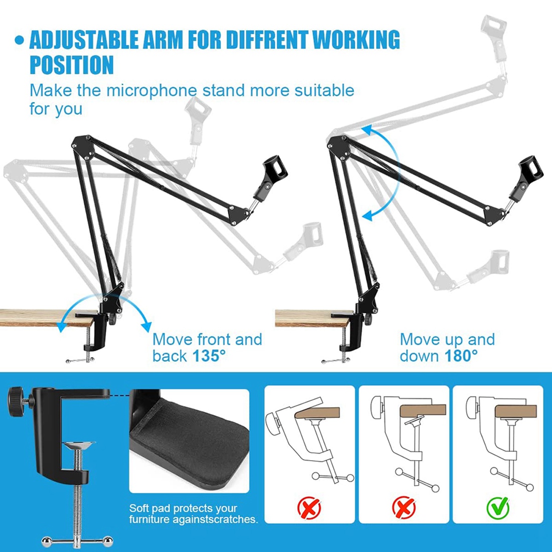 NALFI-Microphone Stand,Adjusta - Boom Arm Stand บทวิจารณ์และราคา