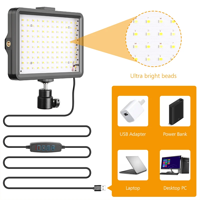 LED Video Light Dimmable Selfi - Video Light Panel Led บทวิจารณ์และราคา