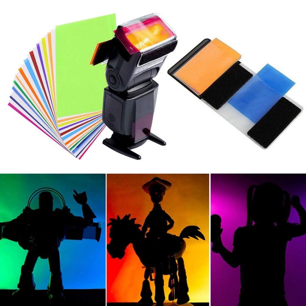 12 Colors Camera Flash Gels Li - Photography Lighting Gel บทวิจารณ์และราคา