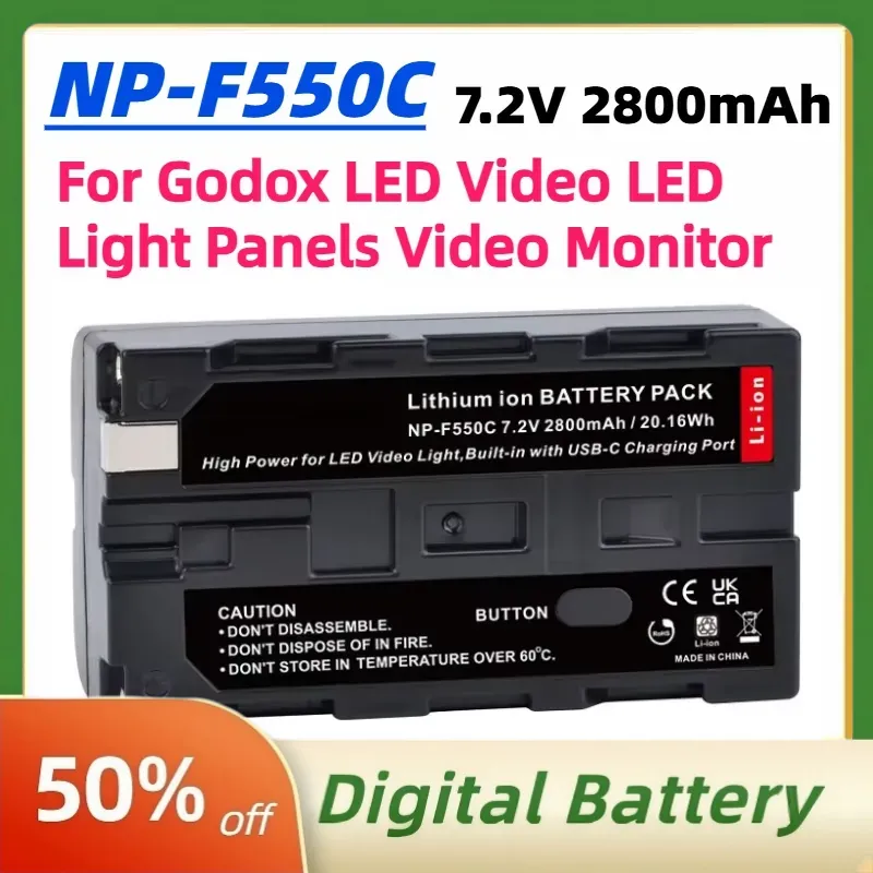 NP-F550C NP-F550 F570 Battery  - Video Light Panel Led บทวิจารณ์และราคา