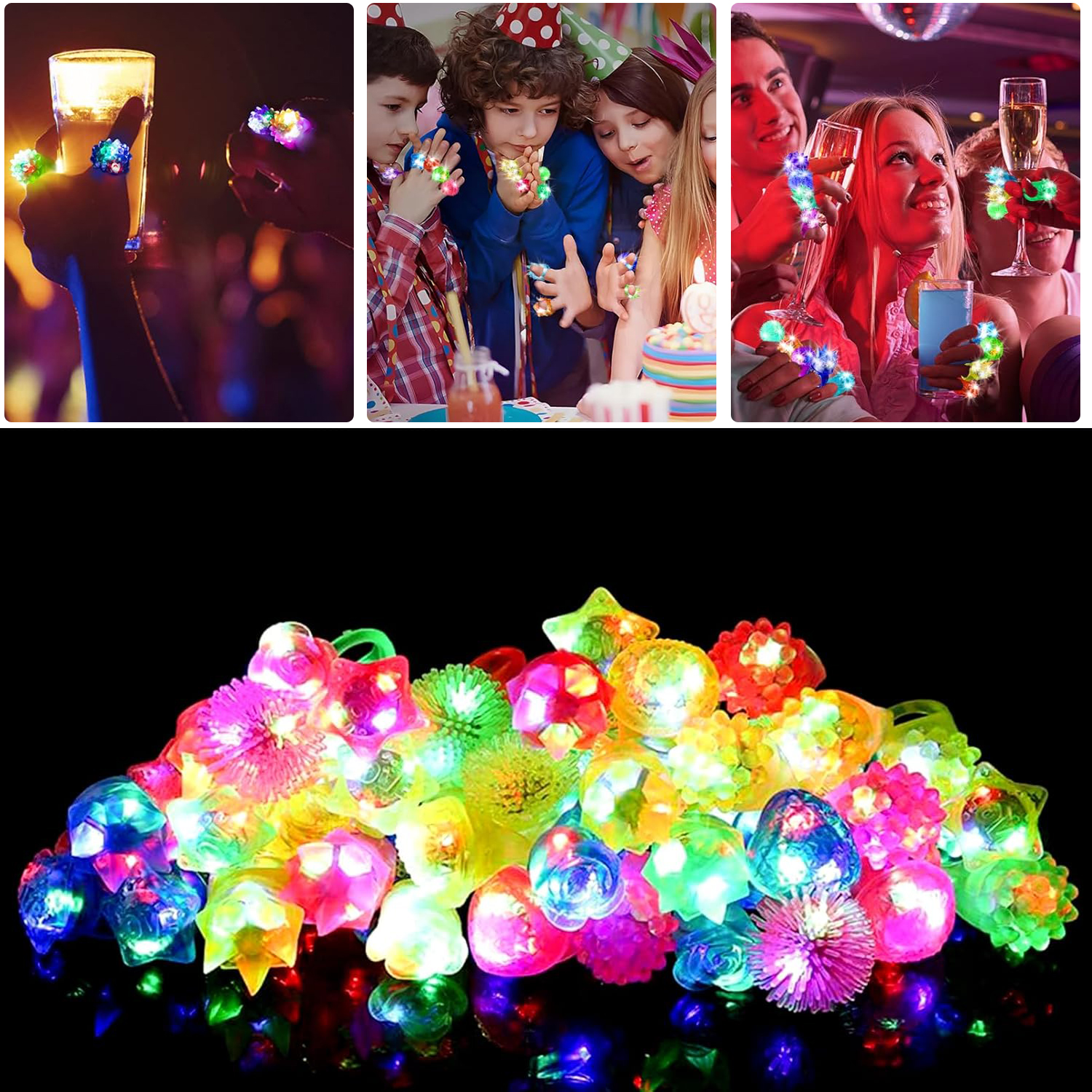 LED Light Up Ring Bumpy Rings  - Led Ring Light 18 บทวิจารณ์และราคา