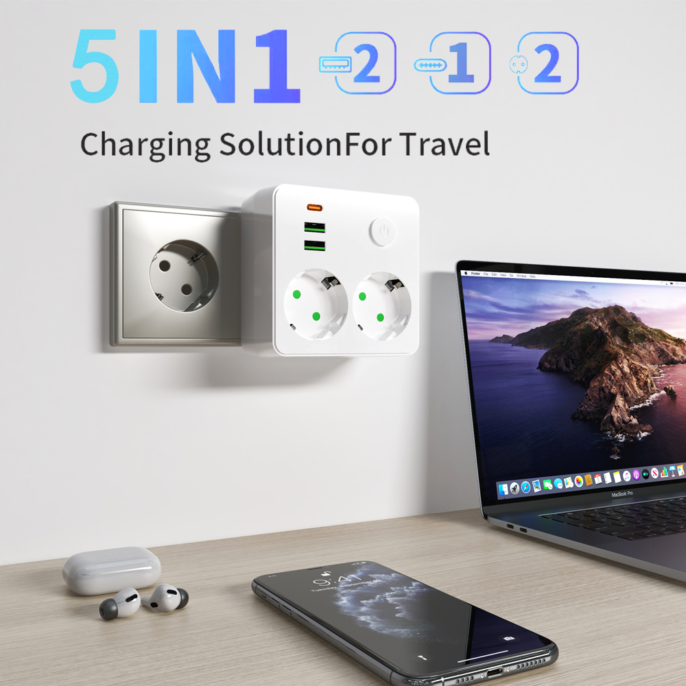 EU Plug Outlet  Sockets Multit - Photography Lighting Uk บทวิจารณ์และราคา