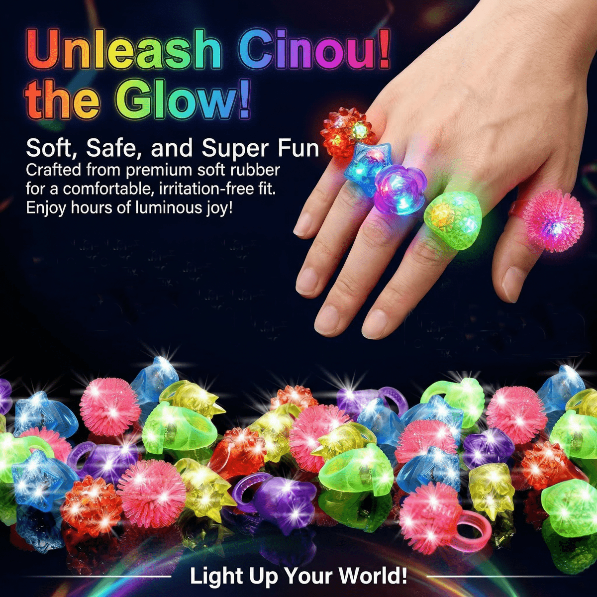 30Pcs LED Light Up Rings Party - Led Ring Light 18 บทวิจารณ์และราคา