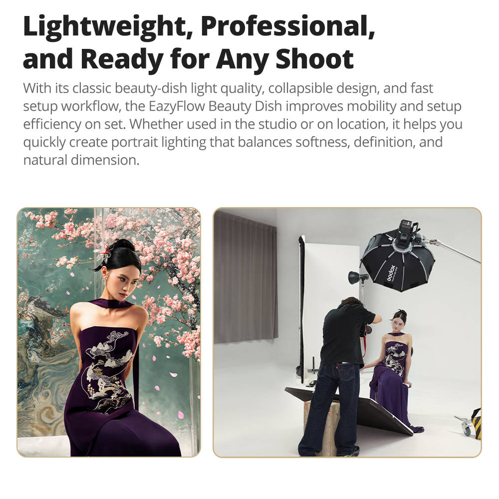 New Godox EazyFlow Beauty Dish - Photography Lighting Design บทวิจารณ์และราคา