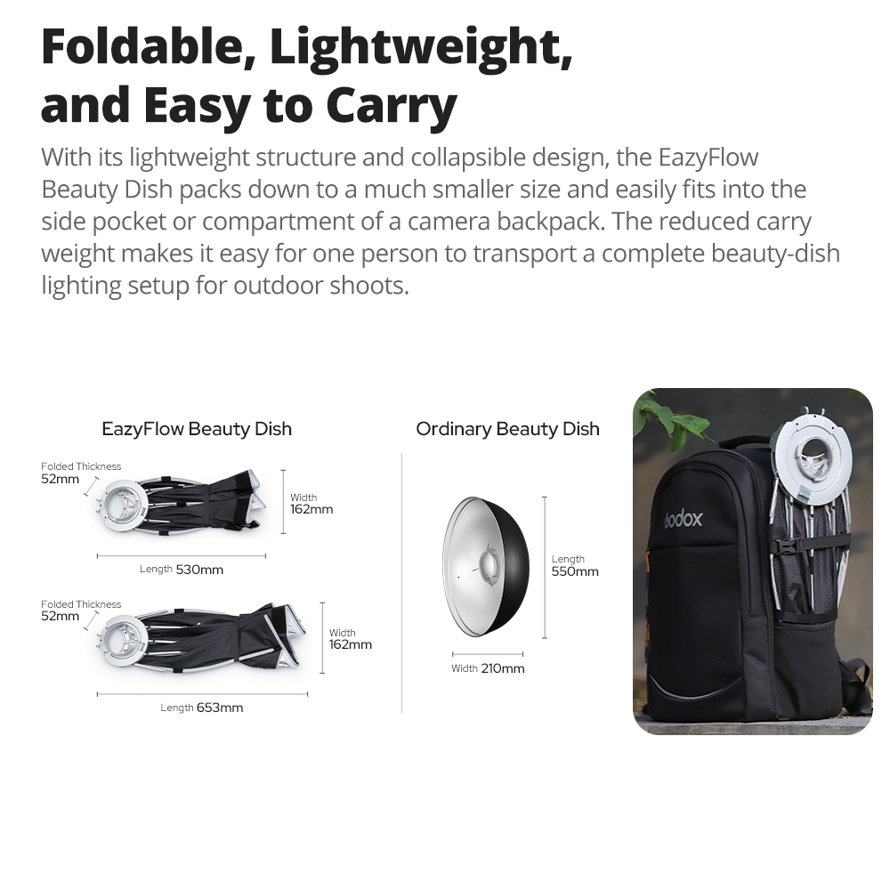 New Godox EazyFlow Beauty Dish - Photography Lighting Design บทวิจารณ์และราคา