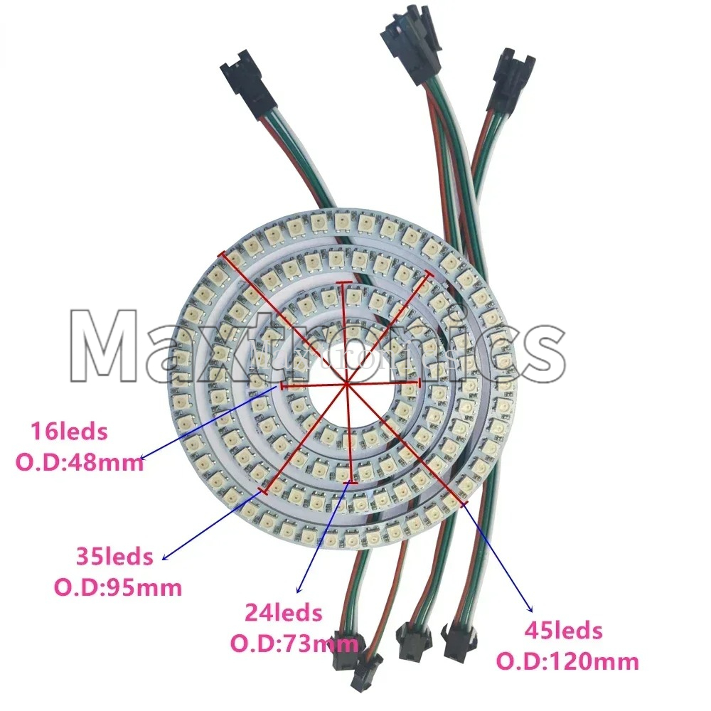 WS2812B FCOB RGB Led Ring 18/3 - Led Ring Light 18 บทวิจารณ์และราคา