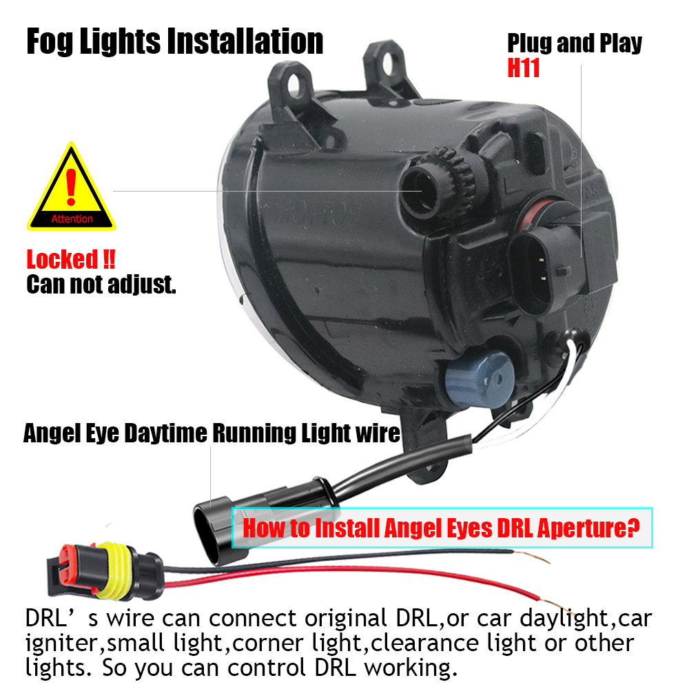 LED Fog Lamp PTF Lens for Peug - Led Ring Light 18 บทวิจารณ์และราคา