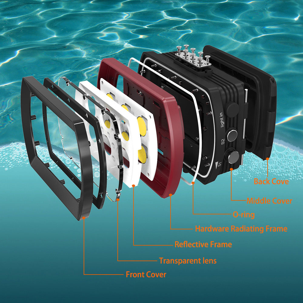 Seafrogs Aluminum LED Diving L - Photography Lighting Brands บทวิจารณ์และราคา