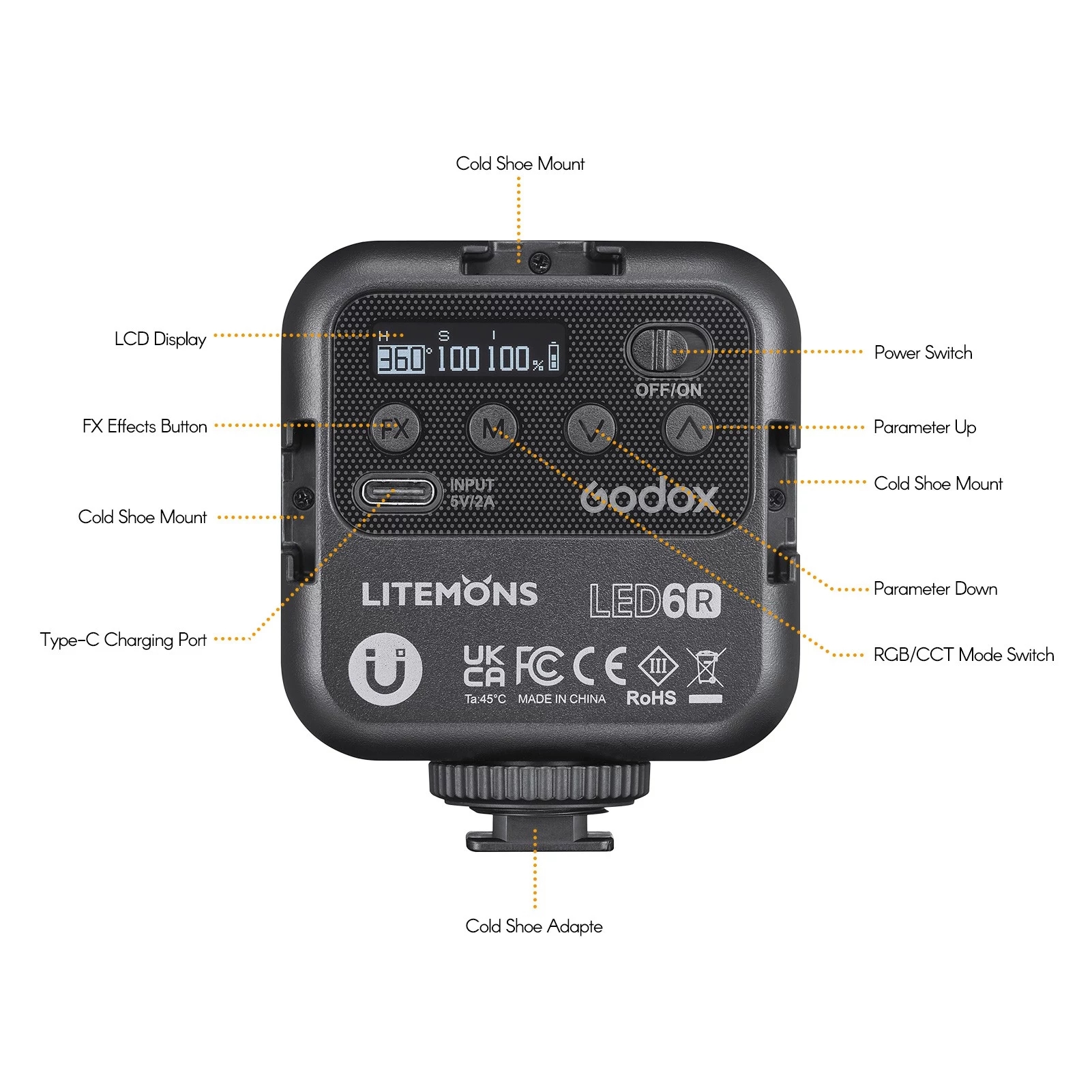 Godox LITEMONS LED6R RGB LED V - Photography Lighting Rgb บทวิจารณ์และราคา