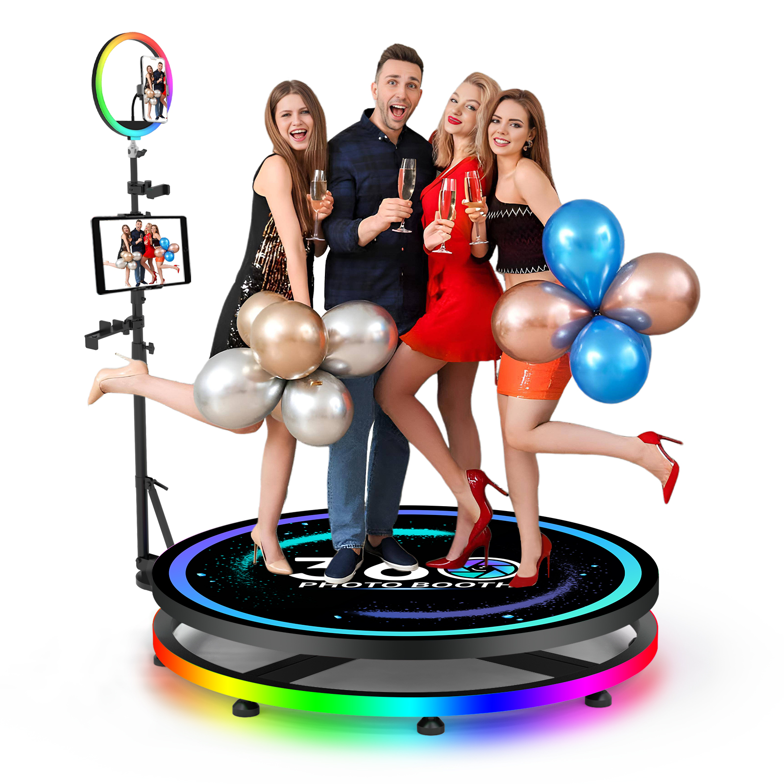 360 Photo Booth with Flight Ca - Photography Lighting Rgb บทวิจารณ์และราคา