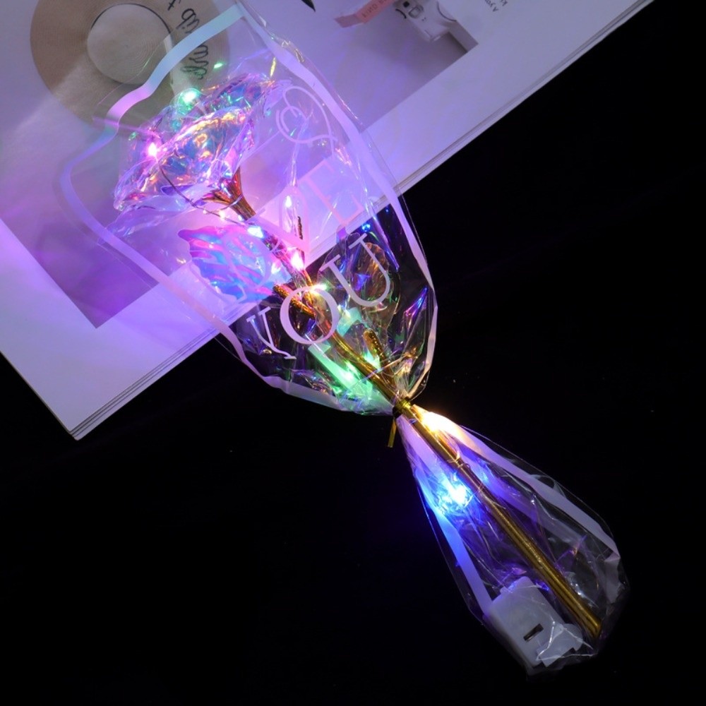 Glowing Gold Foil Rose Flower  - Photography Artificial Lighting บทวิจารณ์และราคา