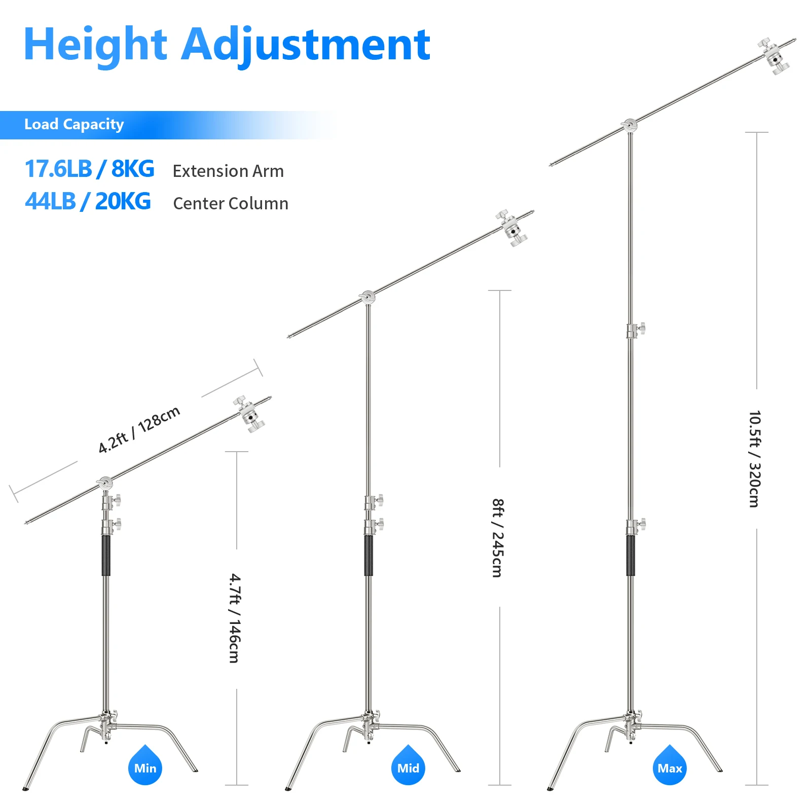 NEEWER Pro 100% Stainless Stee - Boom Arm Stand บทวิจารณ์และราคา