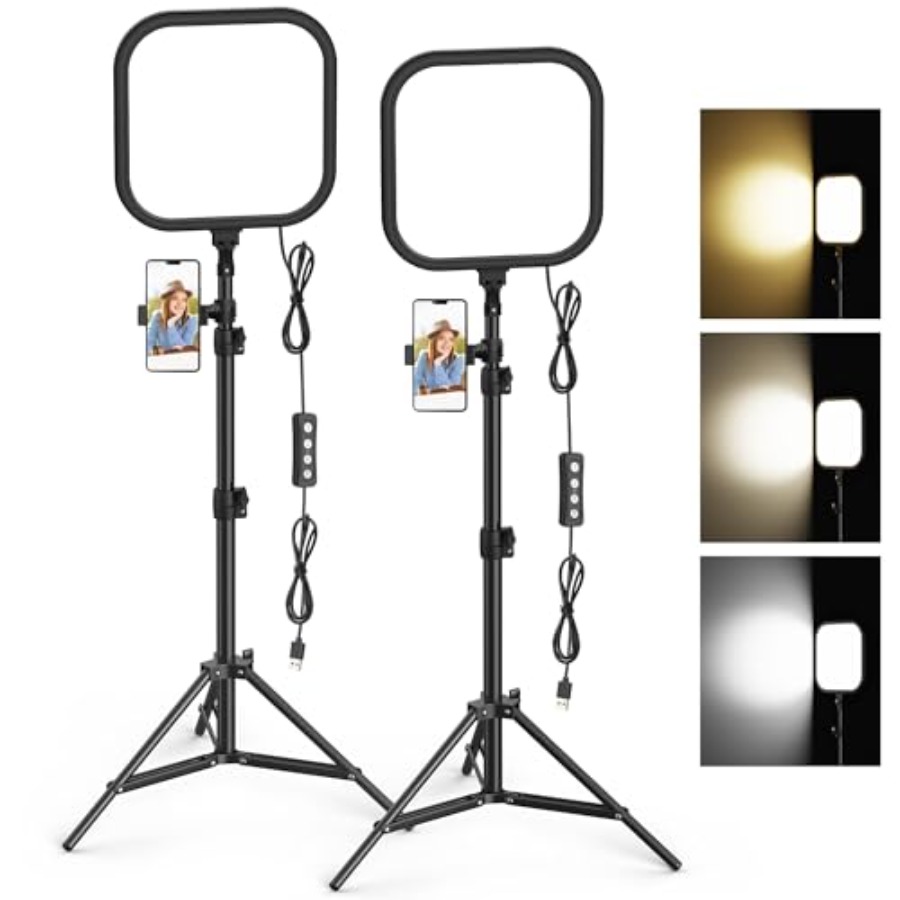 2Pack LED Video Light Kit, 15W - Photography Lighting For Studio บทวิจารณ์และราคา