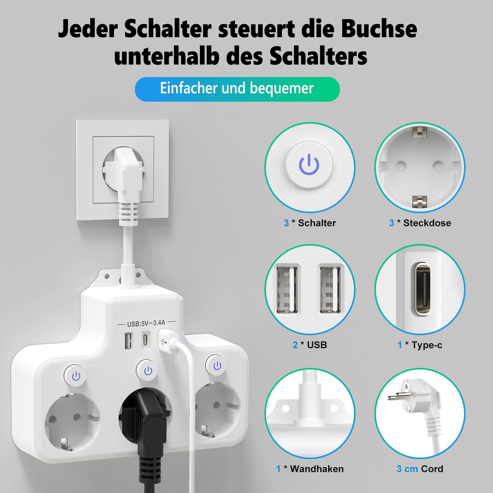 Multi Plug Electrical Outlet,  - Photography Lighting Uk บทวิจารณ์และราคา