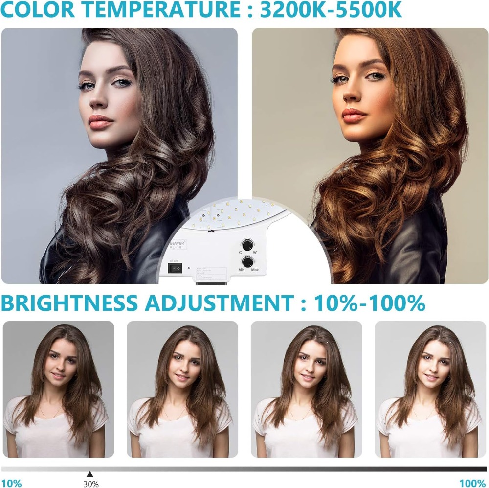 18 Inch Ring Light with Tripod - Led Ring Light 18 บทวิจารณ์และราคา