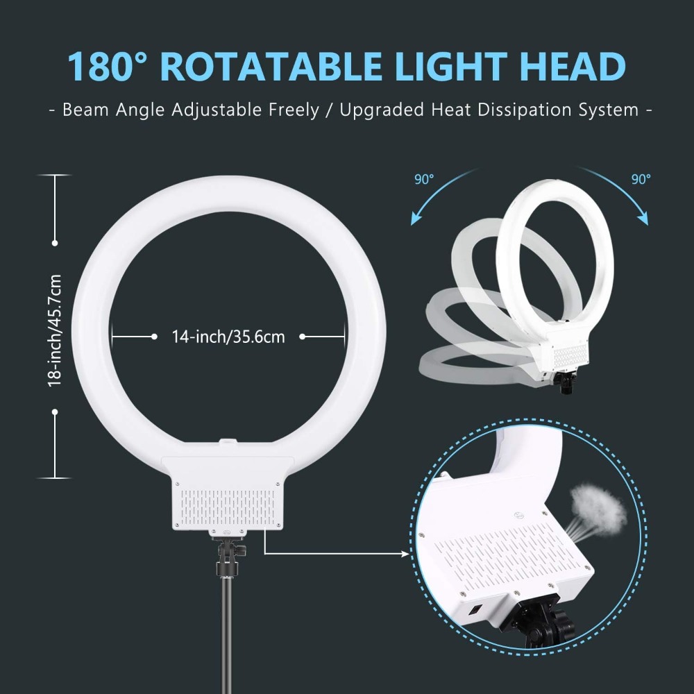 18 Inch Ring Light with Tripod - Led Ring Light 18 บทวิจารณ์และราคา