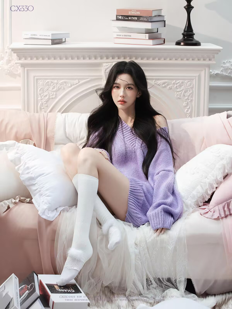 Autumn Winter Purple Sweater O - Photography Lighting For Studio บทวิจารณ์และราคา