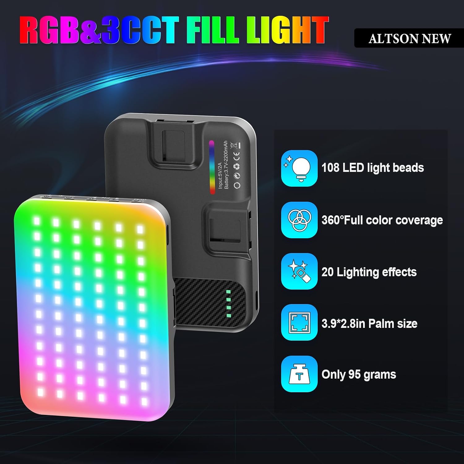 108 LED RGB Video Light, 2500K - Photography Lighting Rgb บทวิจารณ์และราคา