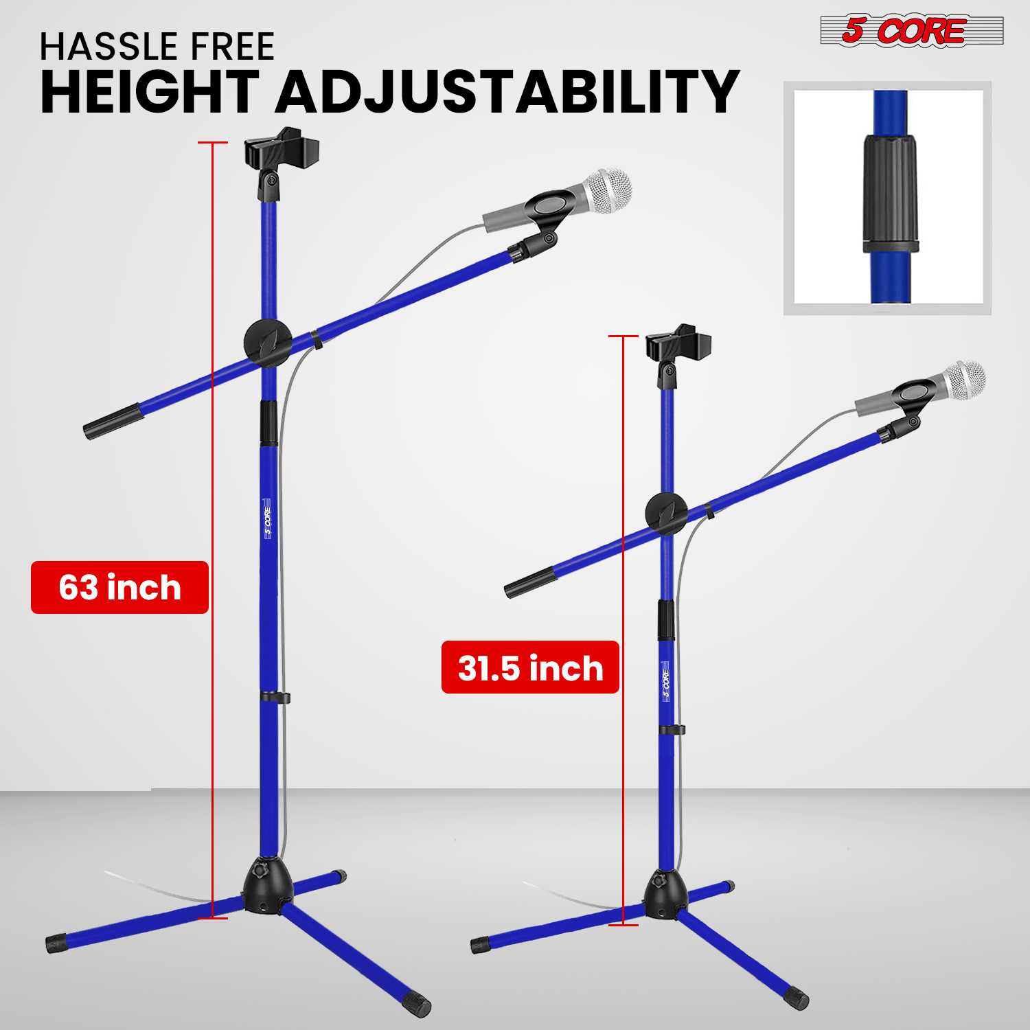 5 Core Mic Stand Floor Height  - Boom Arm Stand บทวิจารณ์และราคา
